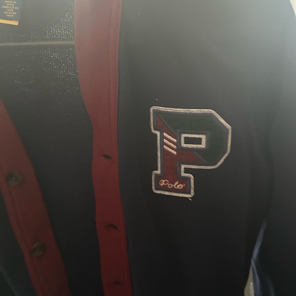 Polo by Ralph Lauren Varsity Bomber in Blue and Red - Picture 5 of 6